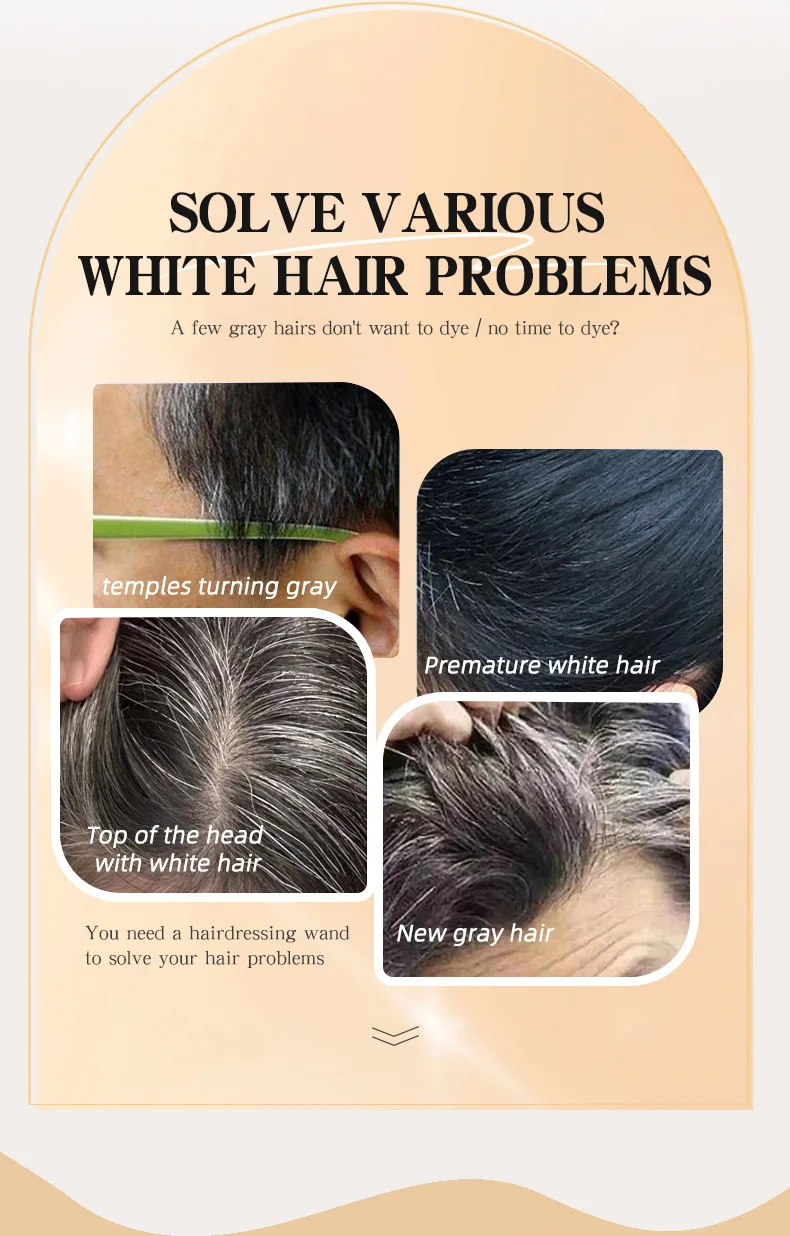 OEM ODM Custom Hairdressing Stick Private Label Wholesale Cover Gray Hair Portable Gentle Dyeing Hairdressing Wand Factory Price