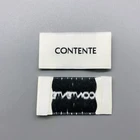 Label Design Manufacture Custom Design Logo Beige Weaving Tags Cheap Main Woven Labels For Clothing