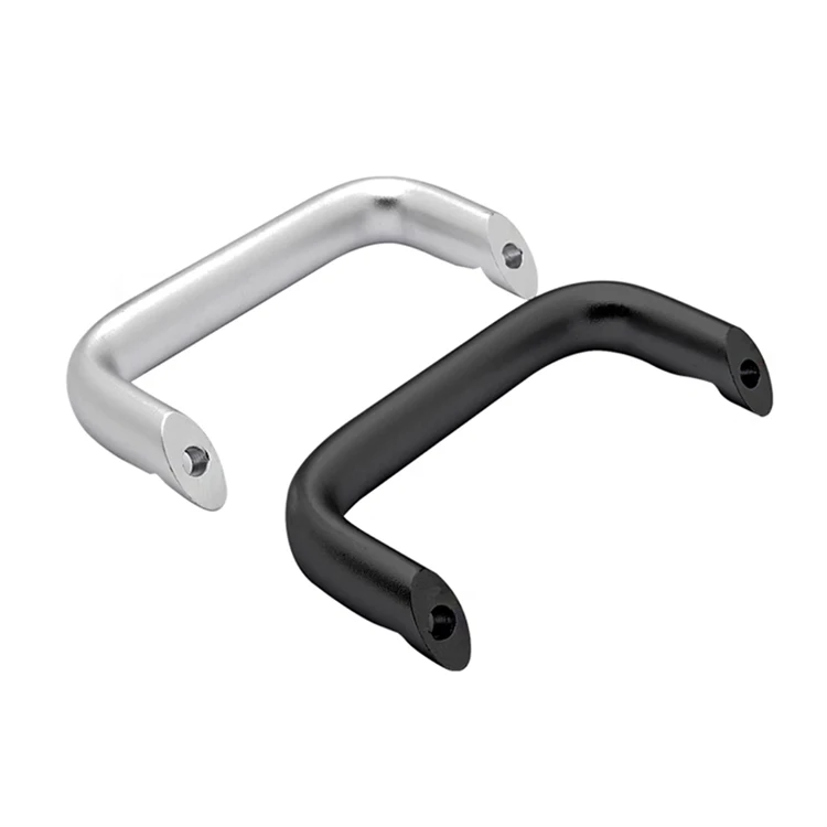 HHDNFA112-128 Aluminum Alloy Angle Handle Mechanical Equipment Cabinet Door Round Reinforced Handle Door Handle details