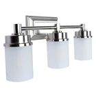 Light Wall Lamps Up And Down Luminous Frosted Glass Bath Vanity Light 3 Light Brushed Nickel Retro Vanity Light