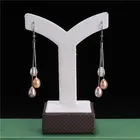 Long Earrings 2021 The Latest Design Long Natural Pearl Earrings Drop-shaped Pearl High-end Earrings