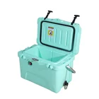 Plastic Coolers Cooler 45QT LLDPE Plastic Insulated Portable Rotomolded Ice Chest Coolers