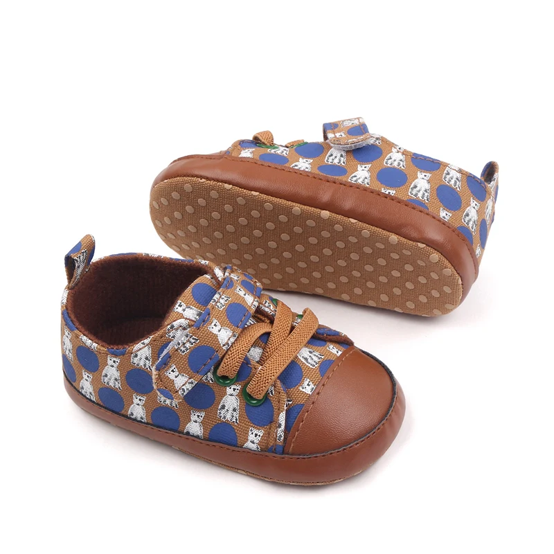 Spring and Autumn Animal Polka Dot Matching Soft Soled Baby Shoes for Girls and Boys factory