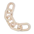 Raw Country Style Home Decorative Object Linked Raw Wooden Chain Link