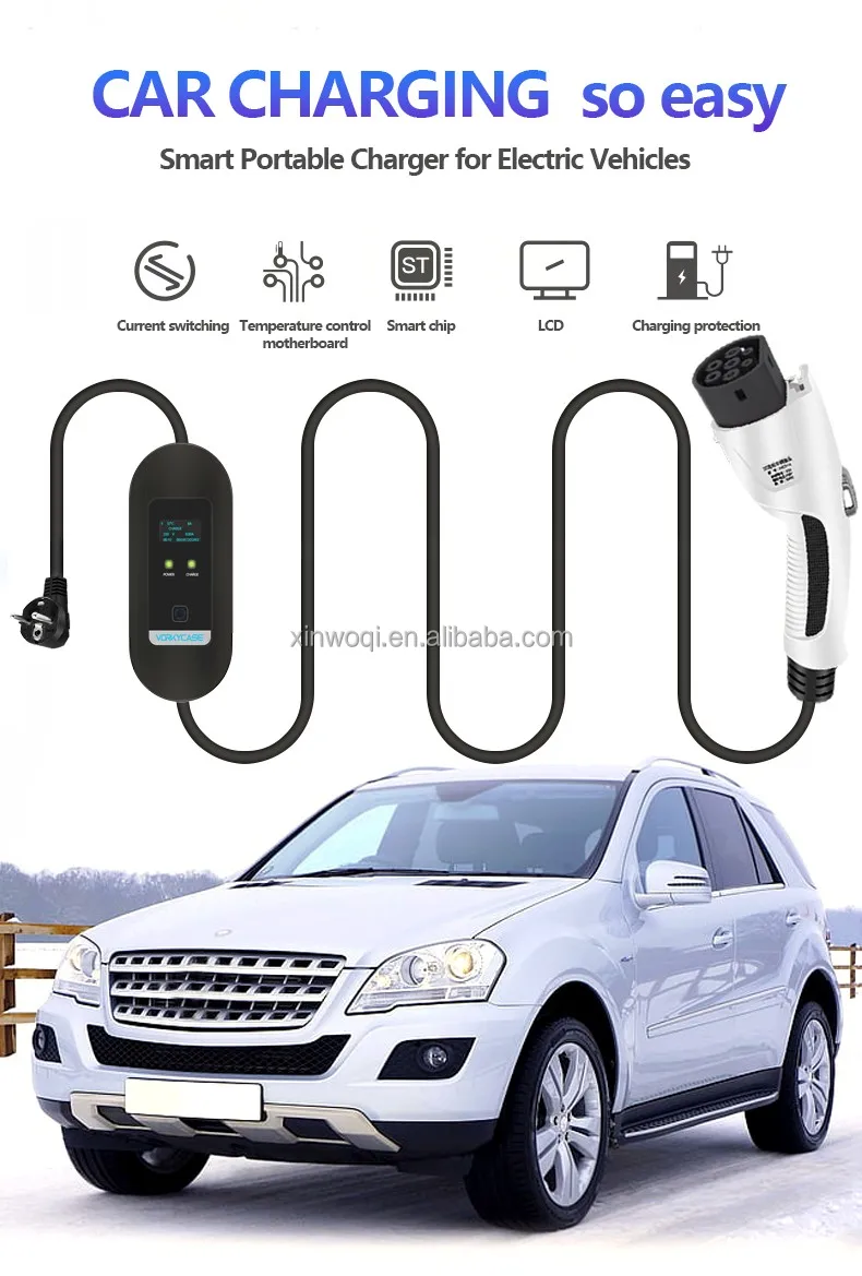 Portable Ev Charging For Electric Vehicles Kw Kw Level Ev Charger