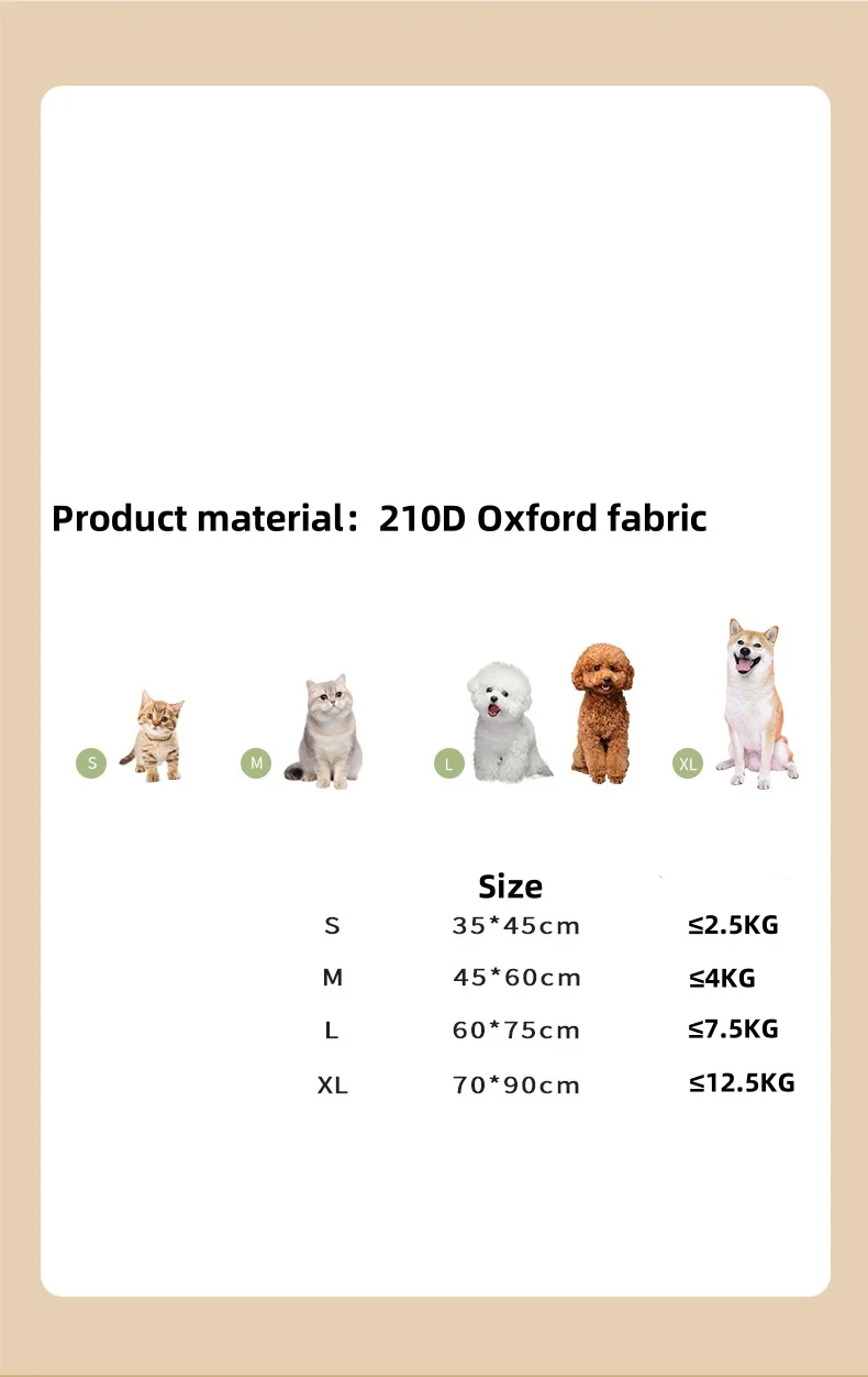 Hot Sale 210D Oxford Cloth Waterproof Pet Mat All Season Universal Pet Bed for Small Medium Large Dogs Cats Pet Supplies manufacture