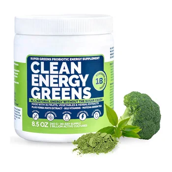 Private Label 2022 Hot Juice Drink Natural Vegan Raw Superfood Bleed Super Green Powder Organic