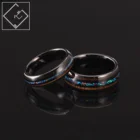 Men Rings Rings Men Ring Ready To Ship Wood And Opal Inlay Tungsten Men Rings