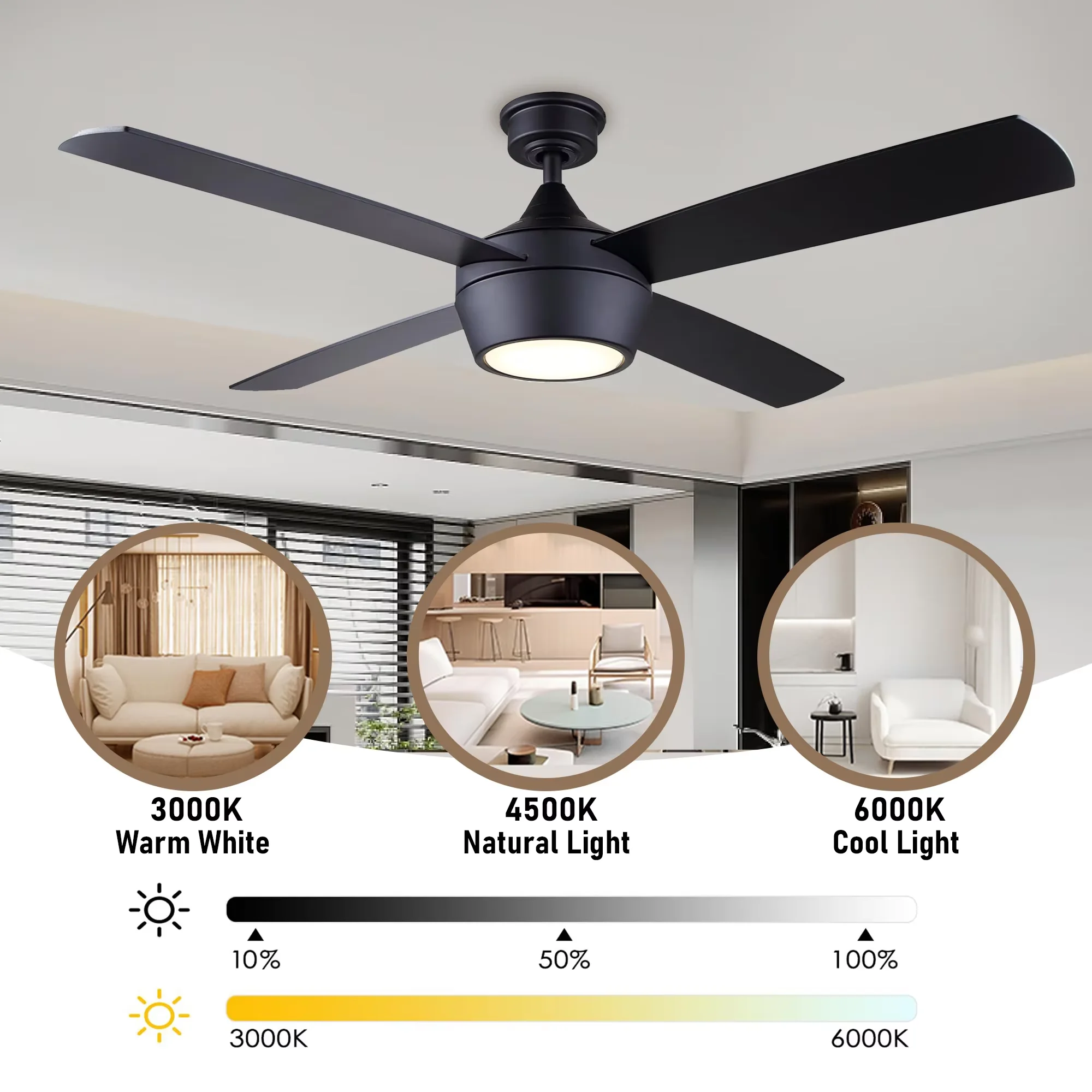 Ceiling Fan, Metal+Solid Wood - detail 6