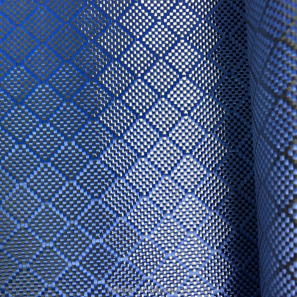Blue Carbon Fiber Fabric Jacquard Weave Pattern Little Square Design Waterproof Black Carbon Fiber Fabrics Blue Carbon Fiber Fabric Jacquard Weave Pattern Little Square Design Waterproof Black Carbon Fiber Fabrics