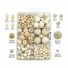 Beads Wood Wooden Beads With Holes Diy Carved Natural Unfinished Beech Wooden Beads With Holes For Jewelry Making