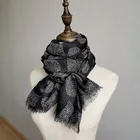 And White Scarf Professional China Supplier Black And White Love Scarf Polyester Scarf