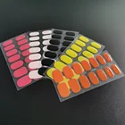 Nail Stickers Factory Wholesale Custom Pure Color 14Strips Real Gel Nail Stickers