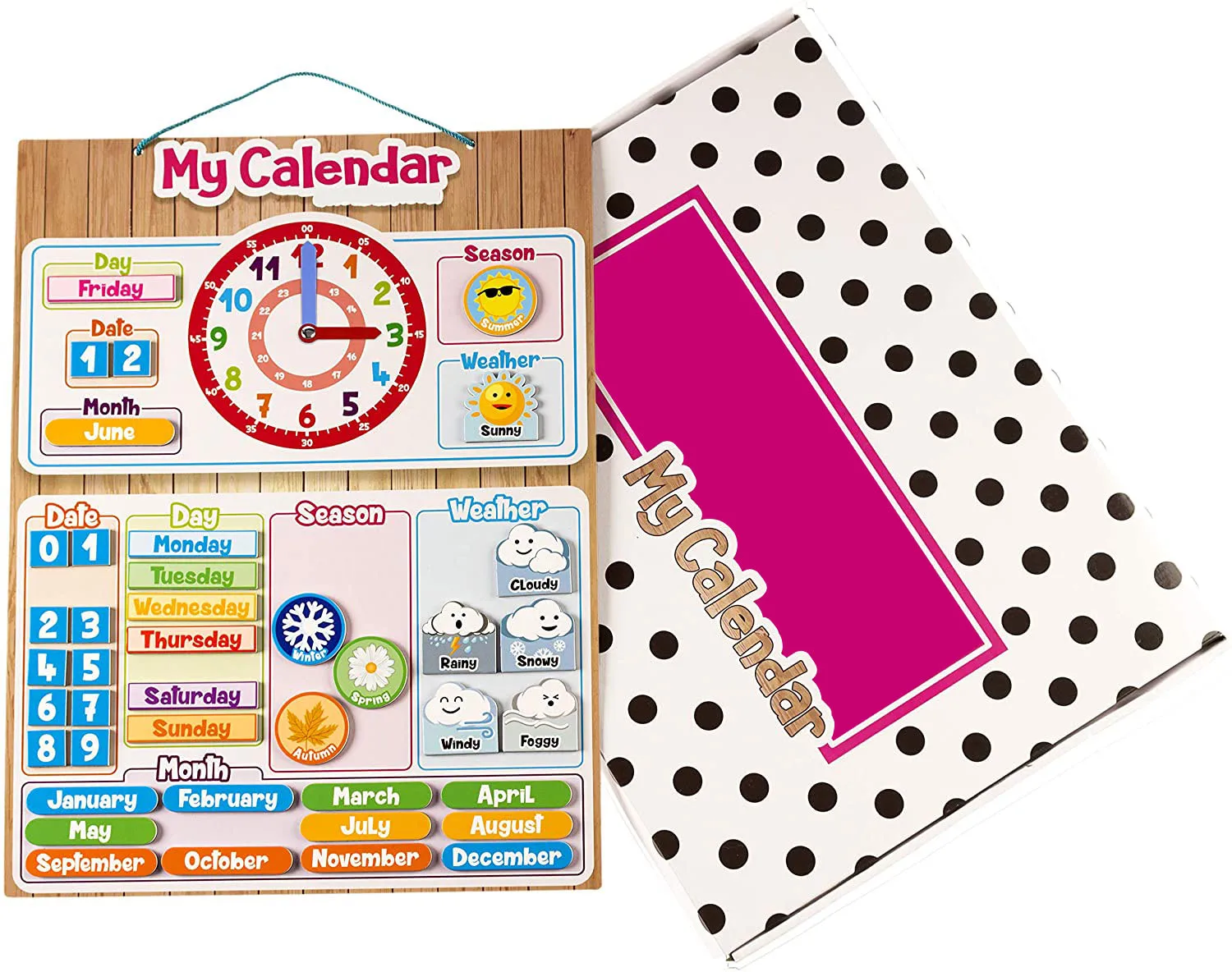 Christchurch ik ben slaperig Ik heb een contract gemaakt My First Calendar Date Weather Season Learning Clock Magnetic Educational  Toy For Kids On Wall Or Fridge For Toddlers Boys Girls - Buy Magnetic Clock  Sticker,Weather Clock Fridge Magnet,Fridge Magnet Product on