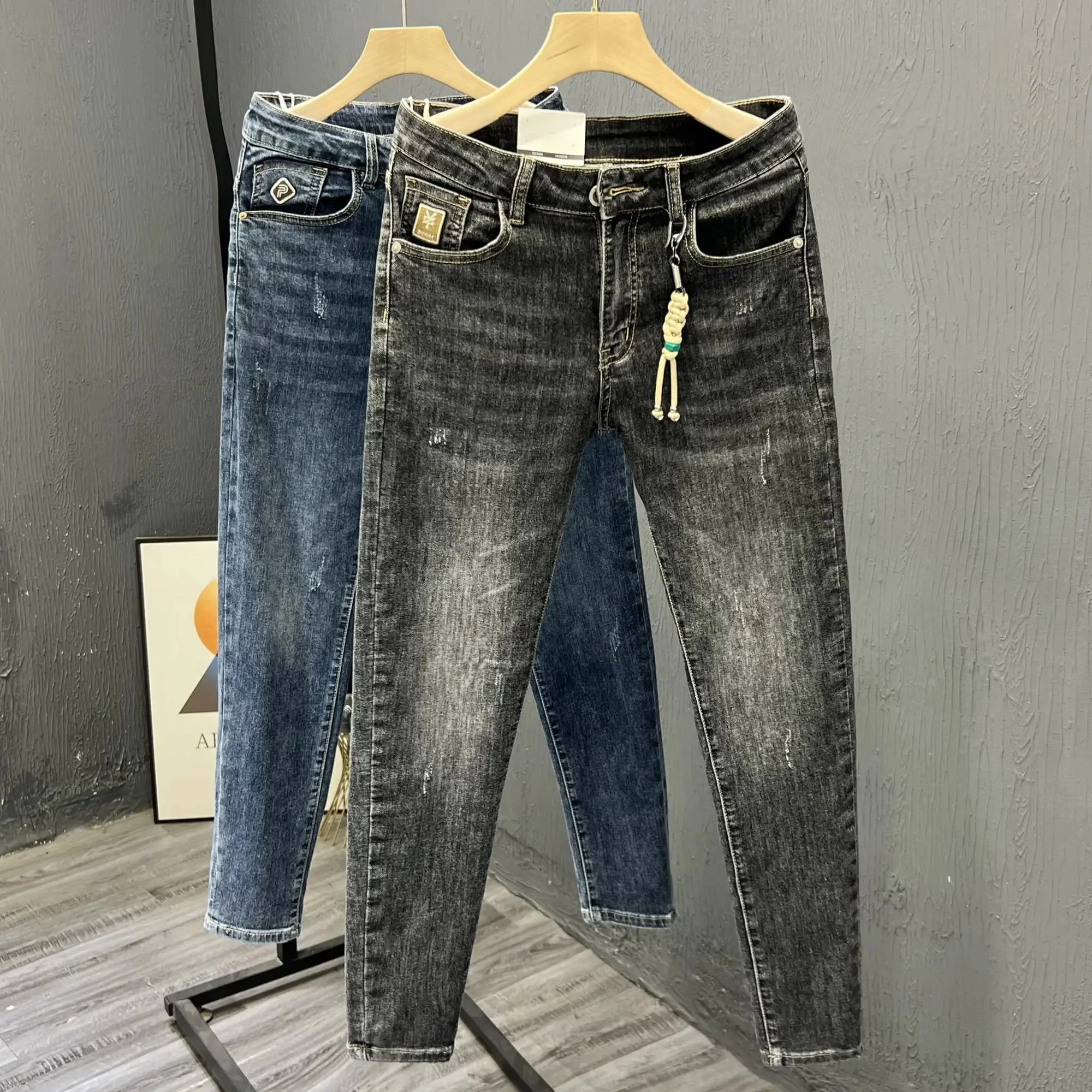 Export oriented men's denim long pant wholesale Customization stretch denim Men jeans pant Jeans pant foe women Slim fit denim