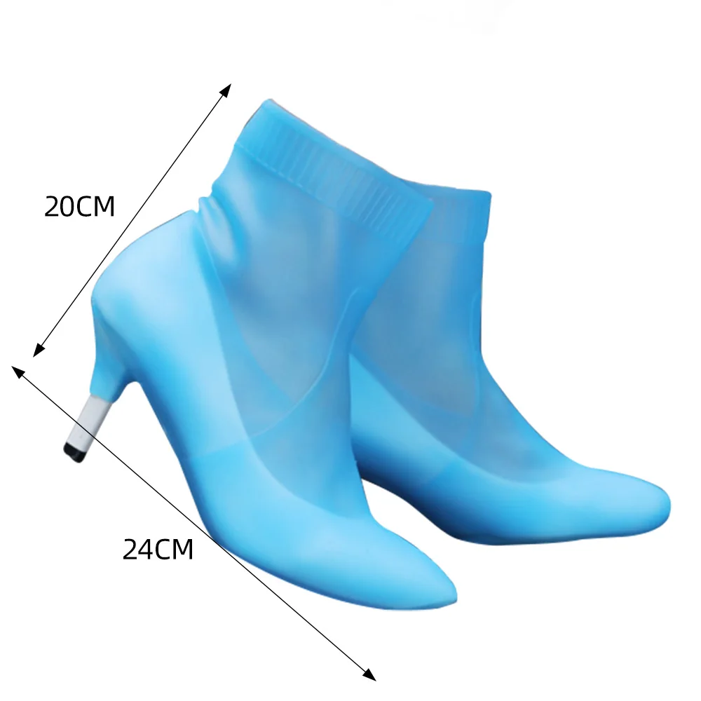 Wholesale rainproof shoe covers thickened wear-resistant high-heeled waterproof shoe cover rain boots for ladies
