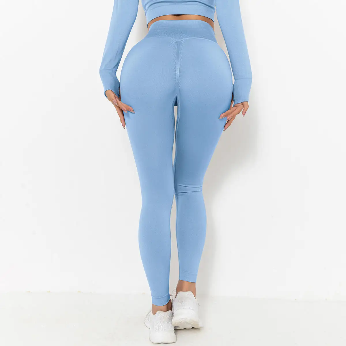 Wholesale Factory High Waist Hip Lift Fitness Pants Women's Running Tight  V-Booty Back Seamless Yoga Pants Tummy Control Leggings - China Seamless  Leggings and Tights price
