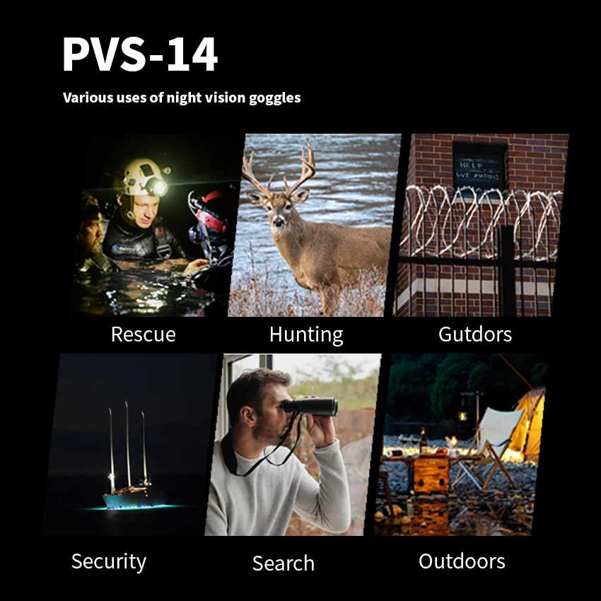 Va Pvs14 Night Vision Monocular P45 Gen 3 White Phosphor Mx10130 Image