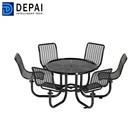 6 Seats Tables Picnic Tables Outside 6 Seats Black Thermoplastic Coated Picnic Tables Cheap Steel Picnic Tables