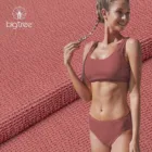 Pop Hot Sea Beach Swimwear Bikini Seersucker Knitted Summer 87% Polyester 13%Spandex Fabric