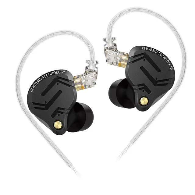 KZ ZS12 PRO X 5BA+1DD Metal Hybrid HIFI Bass Stereo In Ear Monitor Music Sport Noise Cancelling Headset