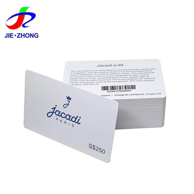 factory custom printing paypal discount redeem pvc plastic