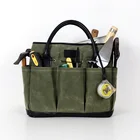 Garden Custom Multi-function Portable Heavy Duty Waxed Canvas Garden Tool Bag