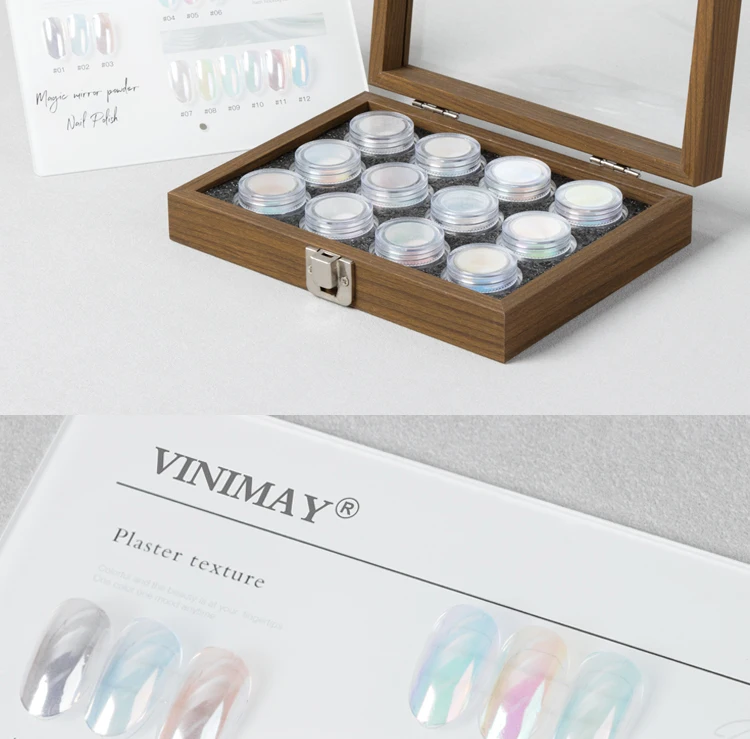 product vinimay 4 styles nail magic mirror powder aurora shiny effect easy to blend for gel polish acrylic nail art decoration-3