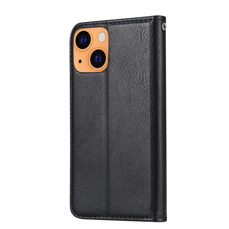 Book Style Wallet Business Retro PU Leather Phone Mobile Cover for iPhone 15