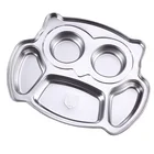 Plate 304 Stainless Steel Plate Owl Smiling Face Monkey Elephant Separate Plate For Kindergarten Gifts