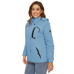 Women Winter Ski Waterproof Jacket Females Outdoor Combat Warm Hiking Coats Windbreaker Outwear