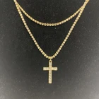 Gold Pendant Multi Layer Necklace Gold And Silver With Cross Pendant For Glasses Chain