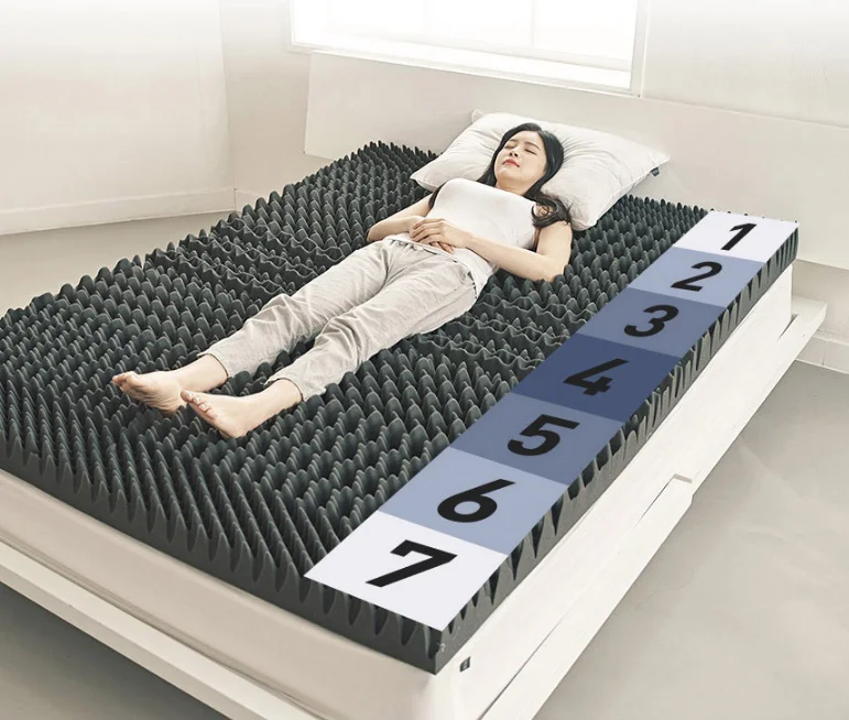 Hot Sale In Korea And Japan Latest fashion Floor  Mattress Bed Topper Pressure Relief  Multiduty 7 Zone Shaped Foam Topper