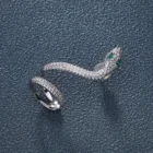 Earrings Earring 925 Silver Stud New 925 Sterling Silver Micro-Ringed Small Snake Earrings Single Long Snake Studs