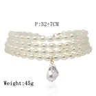 Necklace Fashion Multilayer Imitation Pearl Handmade Beaded Necklace For Women Clothing Accessories