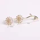 Earrings Copper FACEINS Gold Asymmetrical Earrings 2021 Bee Flower Zircon Stud Earrings Copper Trend Earrings