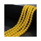 Round Beads Wholesale Quality Choice Round Loose Beads Yellow Jade Round Beads For Bracelet Making