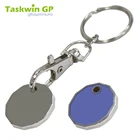Cart Chip Custom Design Metal Keyring Supermarket Shopping Cart Chip Trolley Token Coin Keychain