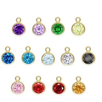 Fashion 3MM Zircon Woman Jewellery 14K Gold Filled Charms DIY Making Materials