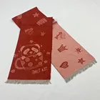 Children Scarves Factory Directly Price High Quality 100% Silk Children Scarf Cartoon Kids Scarves