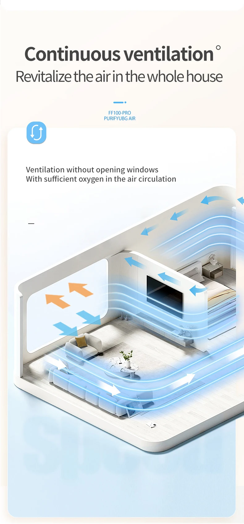Mounted Fresh Air Ventilator, BROAD, ERV, Wall, HEPA - detail 18