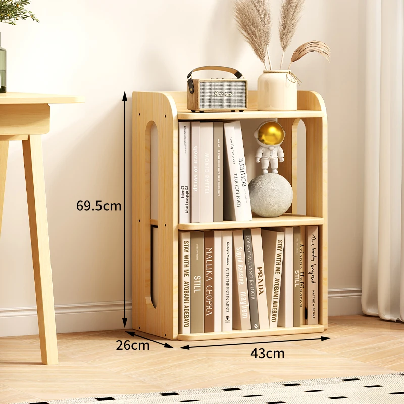 Small Narrow Oak Corner Bookcase Freestanding Cubes Bookshelf Storage Cabinet