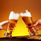 Glass Lead-free Beer Drinking Glass With OEM Decal