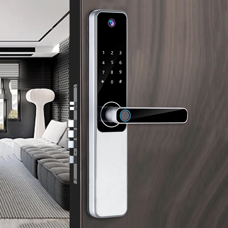 Aplikacja Qleung Tuya Wi-Fi Camera Locks Biometryczny kod rozpoznawania odcisków palców IC Card Key S802Pro Home 5