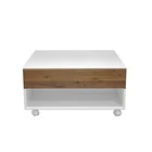 Furniture Professional Customized Wood Nordic Modern Glass Coffee Table Living Room Furniture