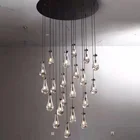 Modern K9 Crystal Restoration Rain Round Pendant Luxury Chandelier