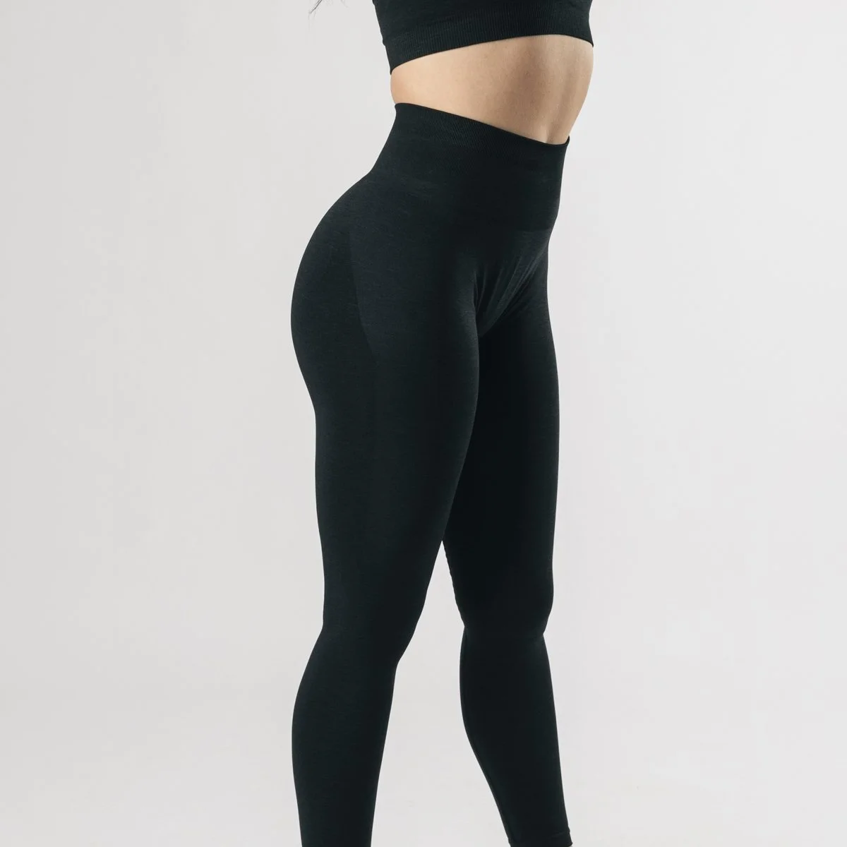 Women Black Marl Amplify Legging 