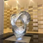 Modern Custom 3d Stainless Steel Sculpture For Hotel Ornament