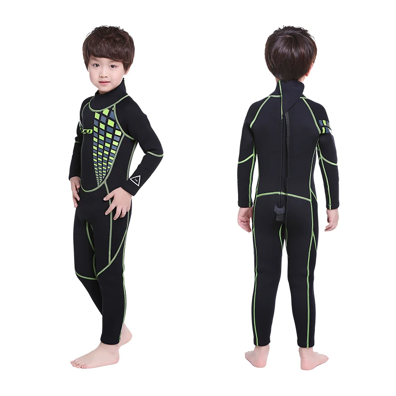 3mm Neoprene One Piece Thermal Full Long Sleeve Wet Suits Surfing Swimsuit Warm Diving Kids Wetsuit