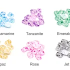 Nail Decoration XULIN 3D 6 Grid Eggshell Flatback Shape Glass Rhinestone Nail Art Decoration
